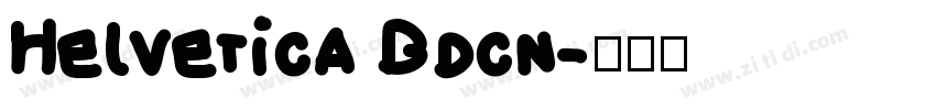 Helvetica Bdcn字体转换